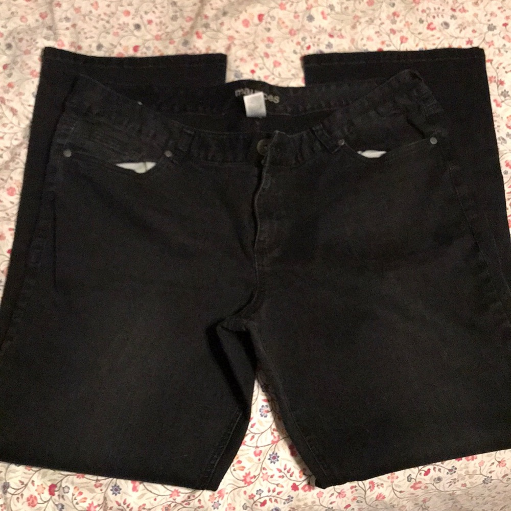 NWOT Maurice’s size 22 black bootcut jeans